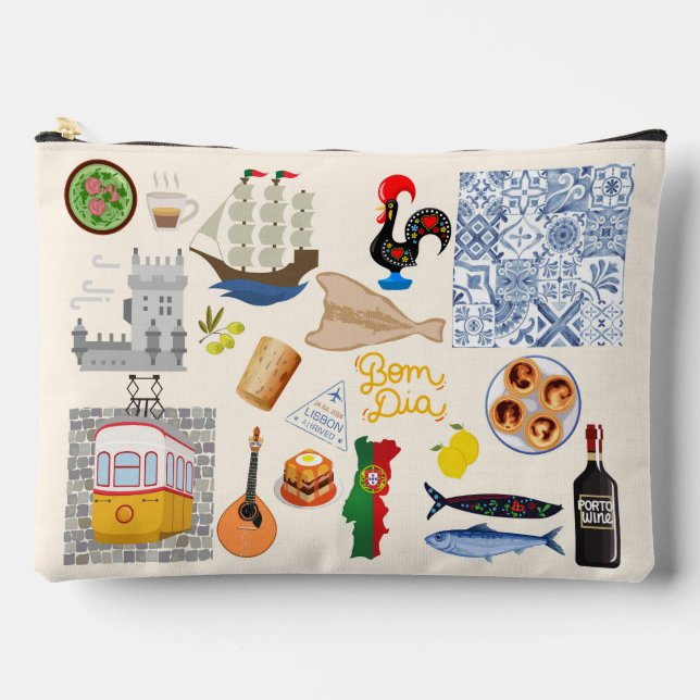  Portugal Symbols Travel Lovers Accessory Pouch (Front)