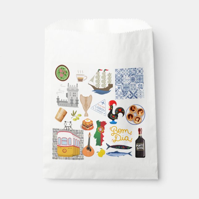 Portugal Symbols Travel Lovers Favour Bags (Front)