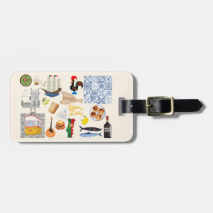 Portugal Symbols Travel Lovers Luggage Tag