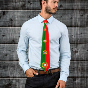 Portugal Tie, Patriotic fashion, Portutuese Flag Tie