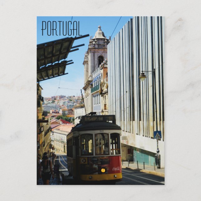 Portugal Tram Trolley Car Postcard (Front)