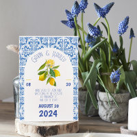Portugal Wedding Invitation | Blue Tiles