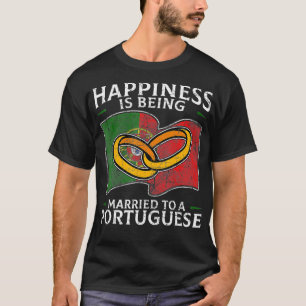 Portugal Wedding Portuguese Republic Married Flag  T-Shirt