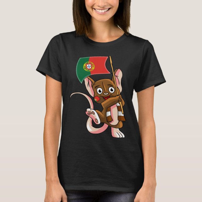 Portugese Fan Mouse T-Shirt (Front)