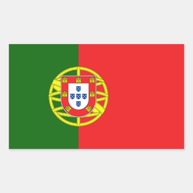 Portugese Flag Rectangular Sticker (Front)