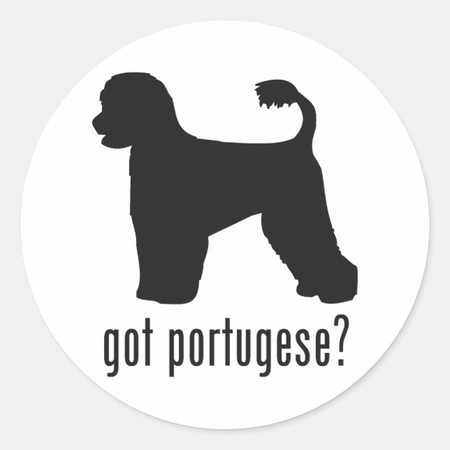 Portugese Water Dog Classic Round Sticker (Front)