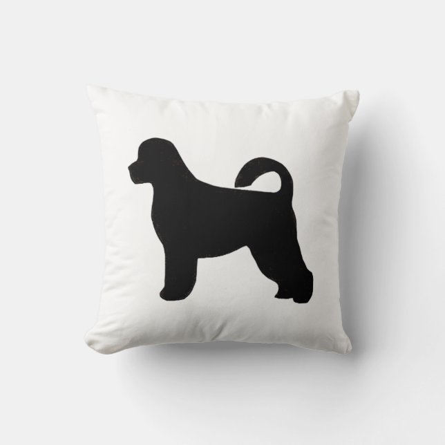 portugese water dog silhouette.png cushion (Front)