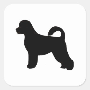 portugese water dog silhouette.png square sticker