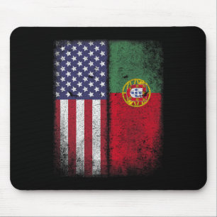 Portuguese American Flag Portugal Usa For Women Ki Mouse Pad