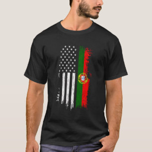 Portuguese American Flag Pride Portugal Usa Srt T-Shirt