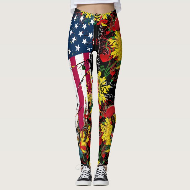 Portuguese American Leggings (Front)
