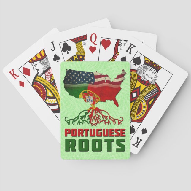 Portuguese American Roots  Playing Cards (Back)