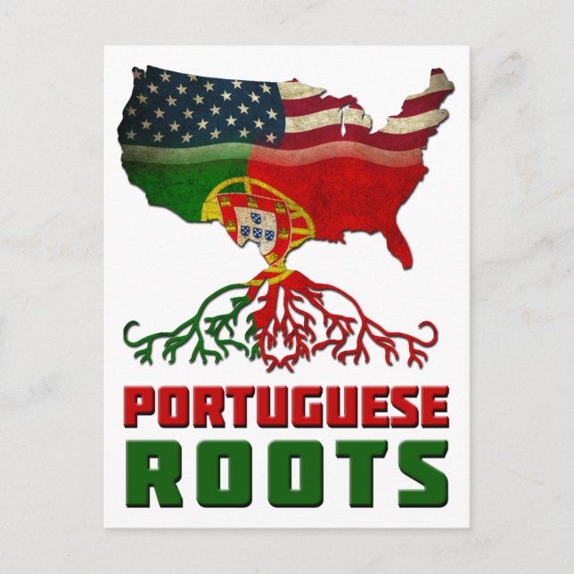 Portuguese American Roots Postcard (Front)
