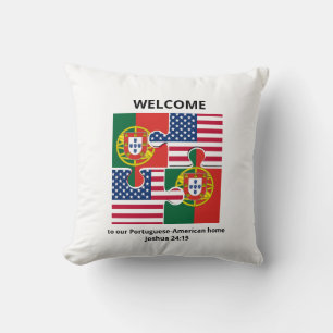 PORTUGUESE AMERICAN Welcome Cushion