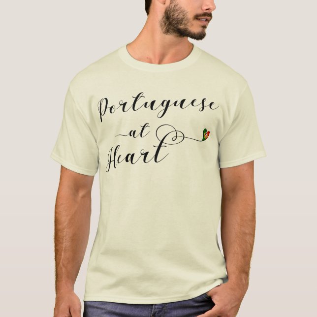 Portuguese At Heart, Portugal T-Shirt (Front)