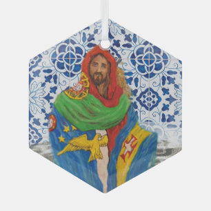 Portuguese Azores folk art Glass Tree Decoration