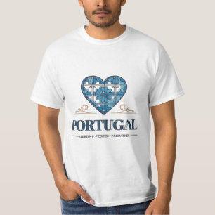 Portuguese Azulejo Heart Portugal T-Shirt – Lisbon