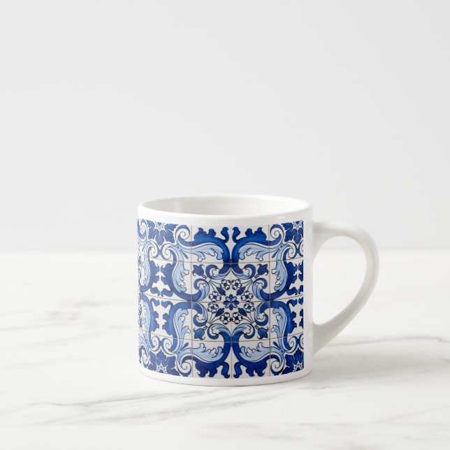 Portuguese Azulejo Pattern Espresso Cup (Right)
