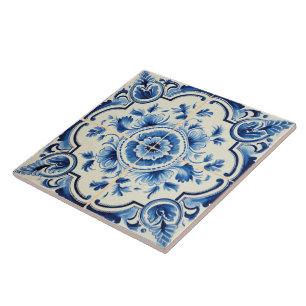 Portuguese Azulejo Pattern Tile