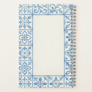 Portuguese Azulejo tile blue stationary design Notebook