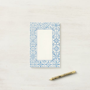 Portuguese Azulejo tile blue stationary design Post-it Notes