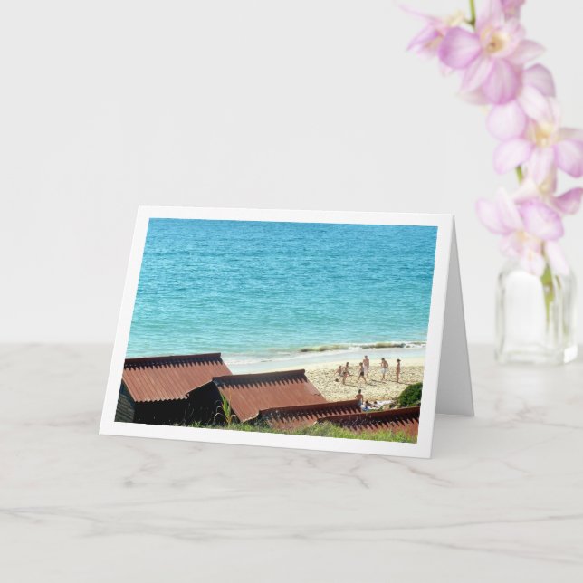 Portuguese Beach Landscape Card (Orchid)