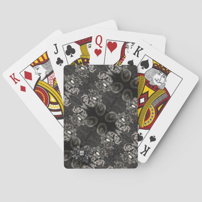 Portuguese biker art playing cards (Back)