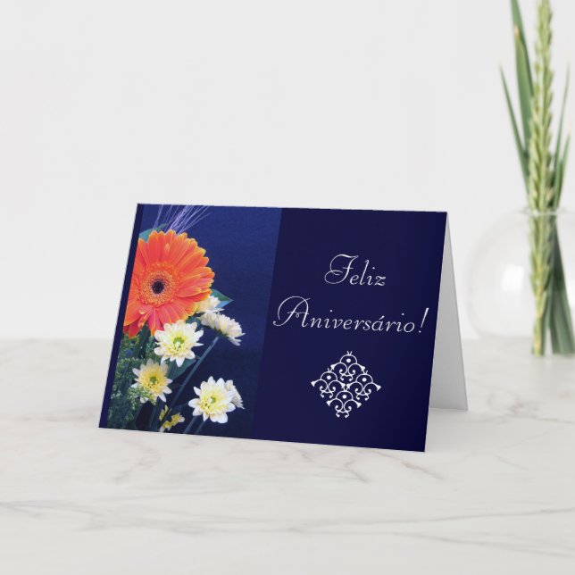 Portuguese: Birthday / Aniversario Card (Front)