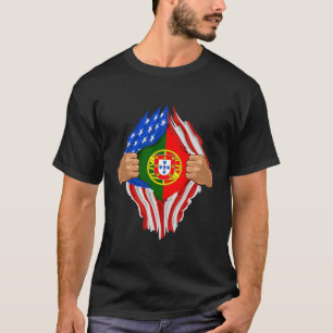 Portuguese Blood Inside Me Portugal Flag Gift T-Shirt