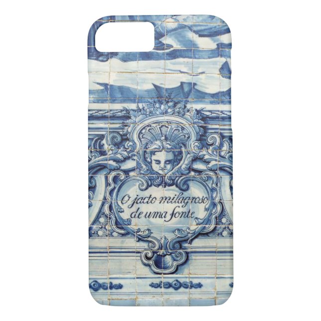 Portuguese blue and white wall tiles with angels Case-Mate iPhone case (Back)