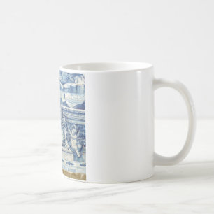 Portuguese blue and white wall tiles with angels coffee mug