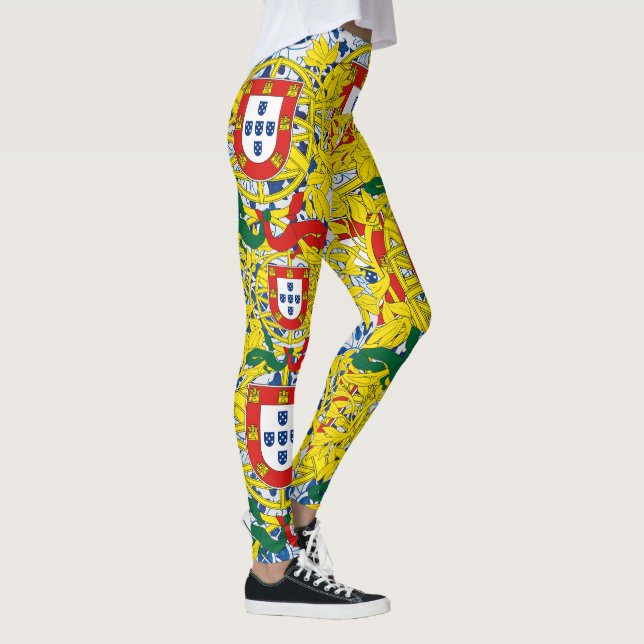 Portuguese blue tile designs leggings (Right)