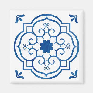 Portuguese blue tile magnet