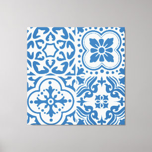 Portuguese blue tiles 2 canvas print