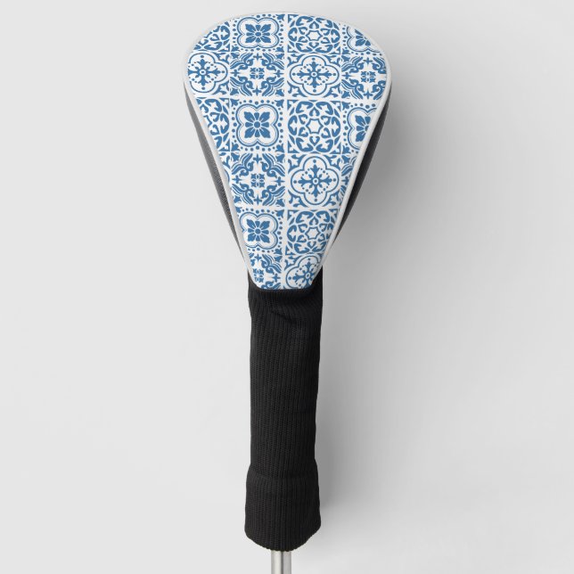 Portuguese blue tiles 2 golf head cover (Front)
