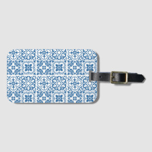 Portuguese blue tiles 2 luggage tag