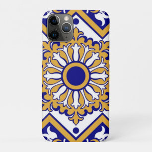 Portuguese Blue Yellow Mediterranean Floral Case-Mate iPhone Case