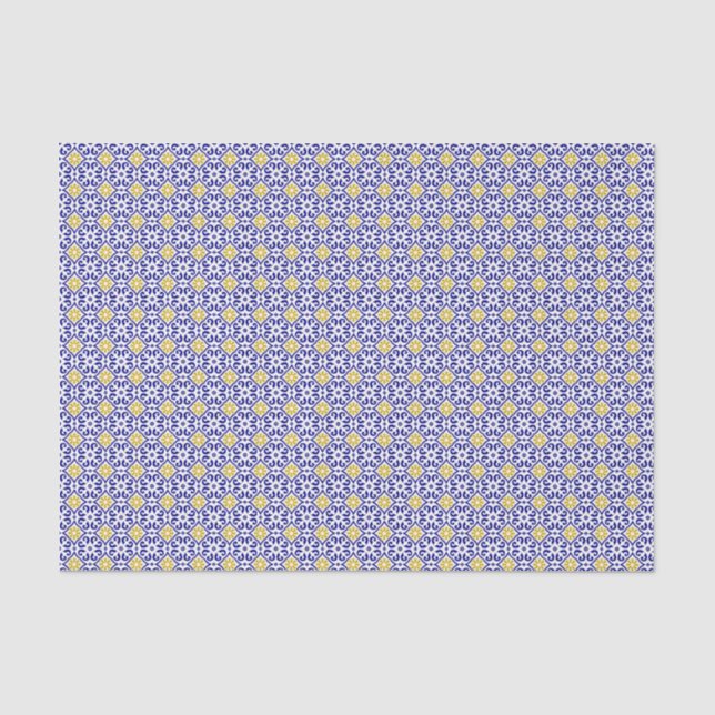 Portuguese Bridal shower Mediterranean tile Tissue Paper (Front)