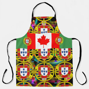 Portuguese canadian folk art design apron