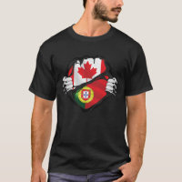 Portuguese Canadian Hands Ripped Roots Flag