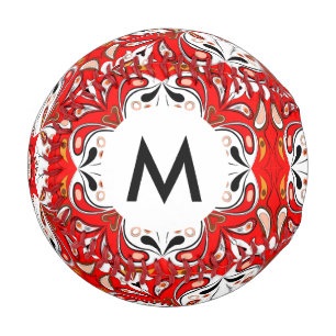 Portuguese Ceramic Tile Pattern Baseball