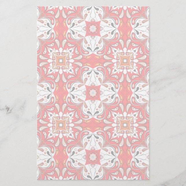 Portuguese Ceramic Tile Pattern Stationery (Front)