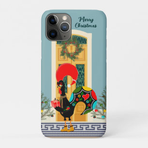 Portuguese Christmas house with Rooster Greetings Case-Mate iPhone Case