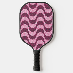 Portuguese cobblestone waves in modern pink pickleball paddle