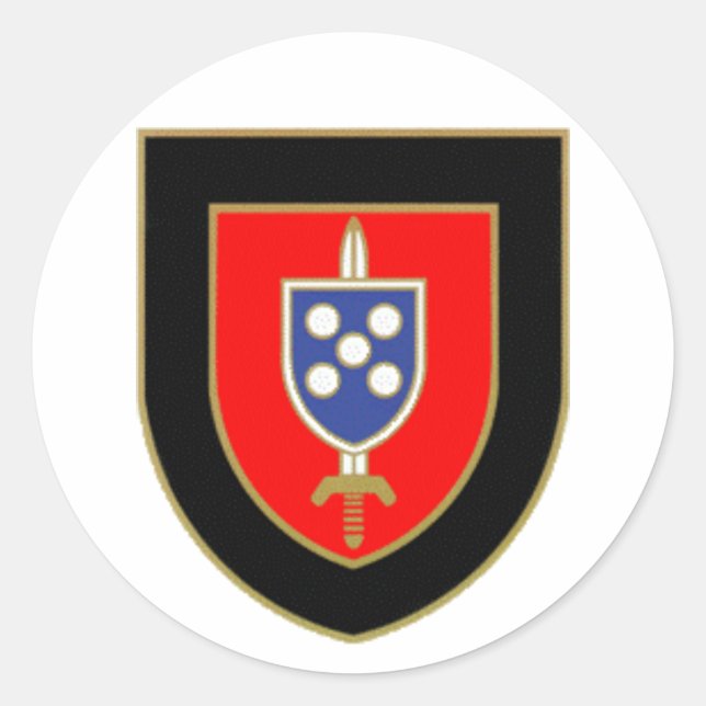 Portuguese Command Badge Classic Round Sticker (Front)