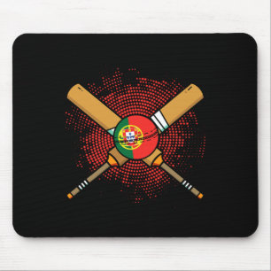 Portuguese Cricket Racket And Ll Flag Of Portugal Mouse Pad