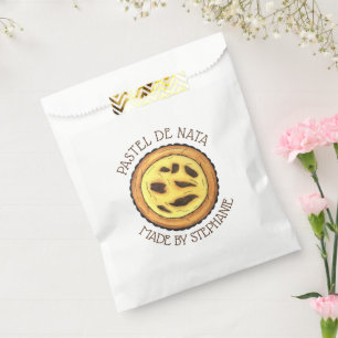Portuguese Custard Egg Tart Pastel Pastéis de Nata Favour Bags