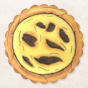 Portuguese Custard Egg Tart Pastel Pastéis de Nata Paper Coaster