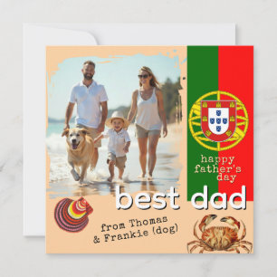 Portuguese Dad, Flag, Father's Day Card