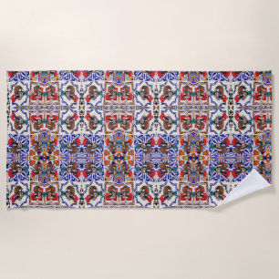 Portuguese designs beach towel